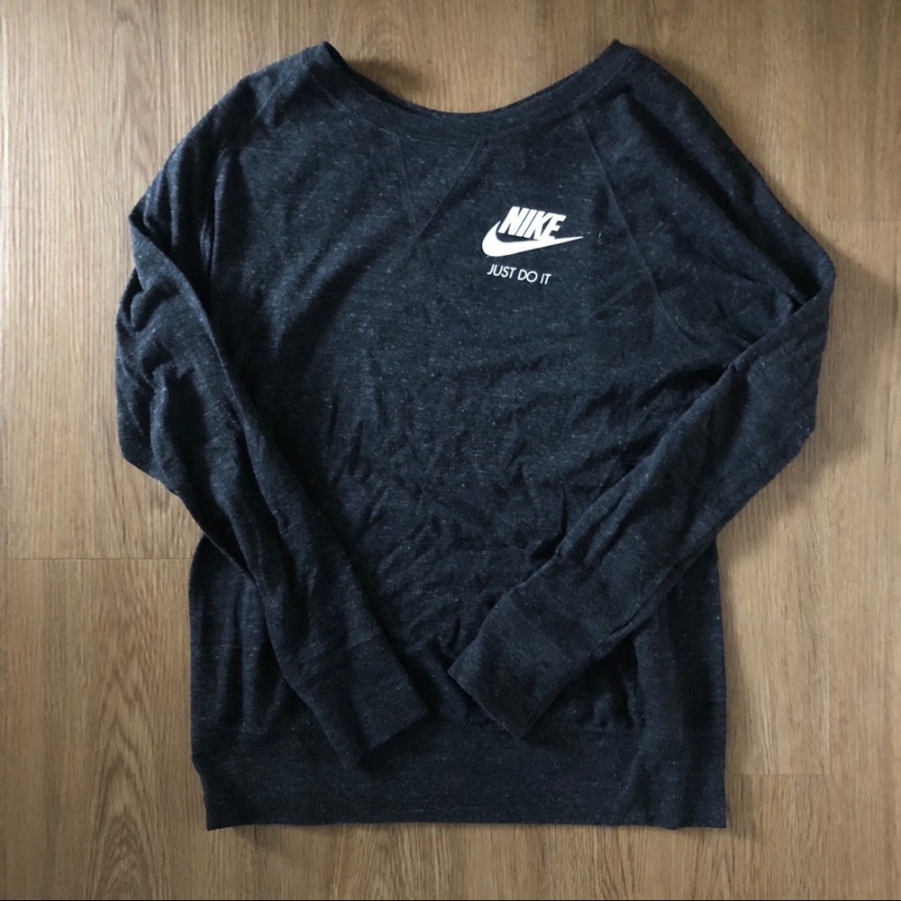 Nike Dark Heather Grey Long Sleeve Top